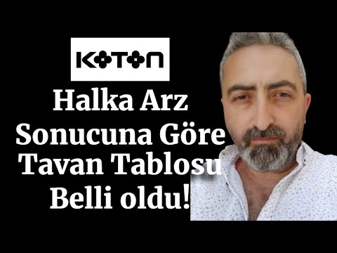 #Koton Halka Arz Dağıtım Sonuçlarına Göre Tavan Tablosu Yok Öyle Erken Tavan Bozmak