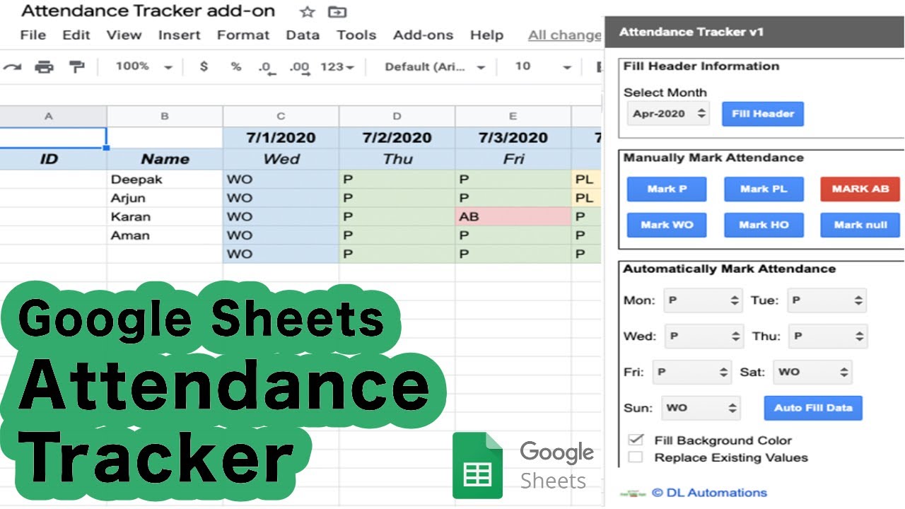 How To Make Attendance Sheet In Google Docs
