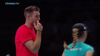 😂 Jack Sock dives over after ball girl collision | Nitto ATP Finals 2018