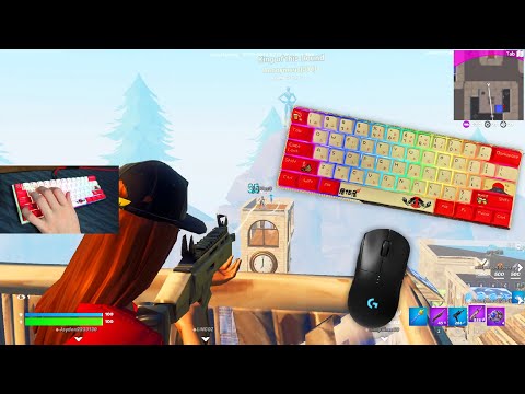 XVX M61 Mechanical Keyboard Sounds 😴 ASMR 😍 Smooth Fortnite Tilted Towers Gameplay 240FPS