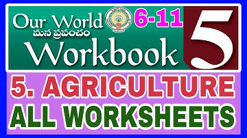 AGRICULTURE LESSON ALL WORKSHEETS5th Class EVS Work book all Worksheets  FIFTH CLASS EVS WORKSHEETS