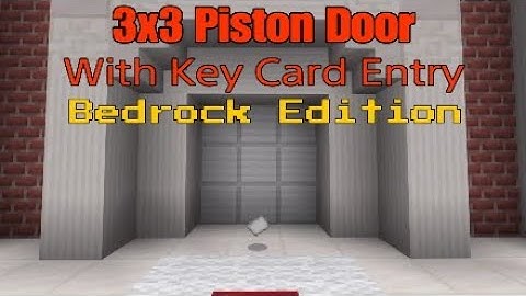 Minecraft tutorial: 3x3 Piston Door With Key Card Entry