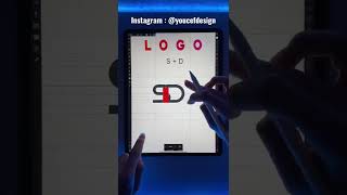 Watch me design S+D Logo 💎 By IPad Pro M1 | Affinity designer ✍️ #shorts