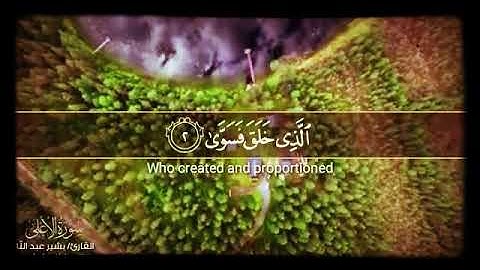 سورة الأعلى —القارئ/ بشير عبدالله
