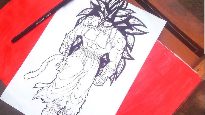 COMO DESENHAR O GOKU 🔥 SUPER SAYAJIN 4 XENO 🔥 DRAGONBALL HEROIS