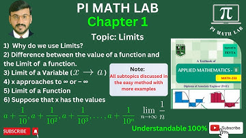 Math-233 Chapter (1) Basic Concept of Limits Lecture (6) Urdu | Hindi | Why We Use | New Video 2022