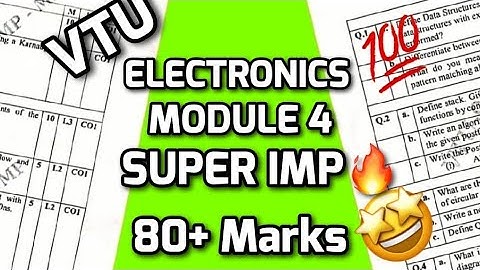 INTRODUCTION TO ELECTRONICS AND COMMUNICATION MODULE 4 SUPER IMPORTANT💯🤩|BESCK104C PASSING PACK #vtu