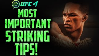EA UFC 4:  VERY CRUCIAL SIMPLE STRIKING TIPS! (AUG 2020)