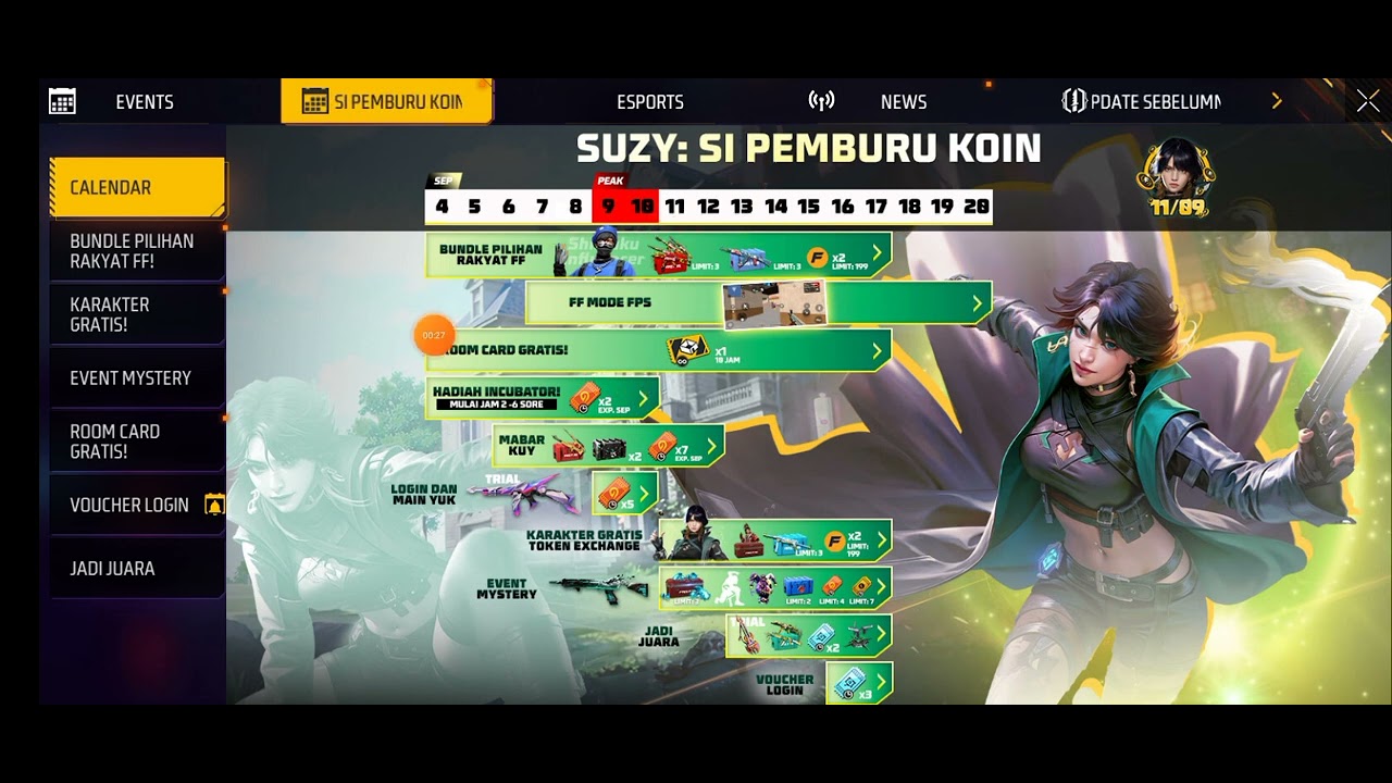 INDONESIA server free riwerds #ff - YouTube