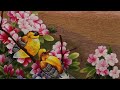 Hand Embroidery [At Home] - Birds vs Peach Blossoms Embroidery // Bordado a mano // تطريز يدوي