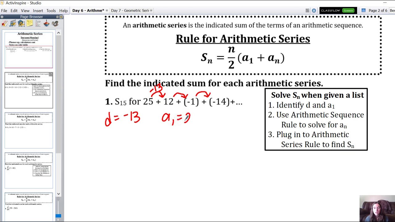 Evaluating Arithmetic Series Pt. 1 - YouTube