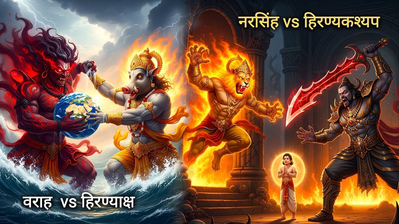 भगवान नरसिंह एवं वराह अवतार की संपूर्ण कथा | #narsimha #varahaavatar #vishnu