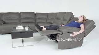 Marcus Grey 6 Piece Sectional W/ Power Headrest & Usb | Living Spaces