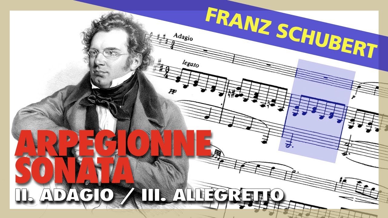 🎼F. SCHUBERT -Arpeggione Sonata - II. Adagio / III. Allegretto