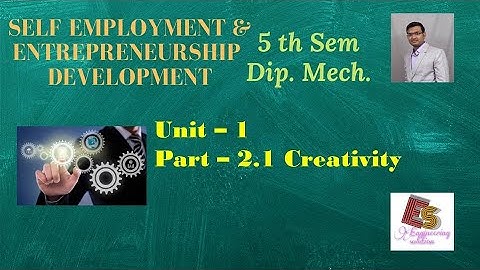 SEED Unit - 1 Part - 2.1 Creativity By P. N. Chhaniyara