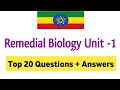 Remedial Biology Unit 1 Top 20 Questions With Answers Remedial Biology Unit 1 Top 20 Questions With Answers