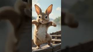 Adorable Rabbit Dancing On A Boat Cutest Bunny Moves Ever