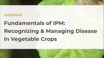 Fundamentals of IPM: Recognizing & Managing Disease in Vegetable Crops [Webinar]