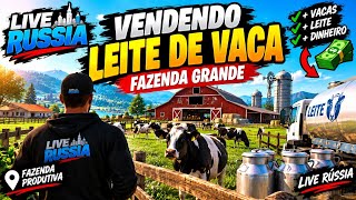 🐄🥛 QUANTO GANHA VENDENDO LEITE DE VACA NA FAZENDA GIGANTE! | LIVE RÚSSIA screenshot 1