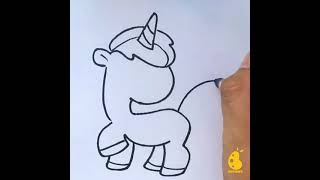 How to Draw Unicorn #Shorts