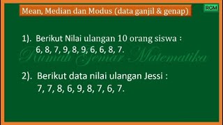 CARA MENENTUKAN MEAN,MEDIAN dan MODUS #pengolahandata CARA MENENTUKAN MEAN,MEDIAN dan MODUS #pengolahandata