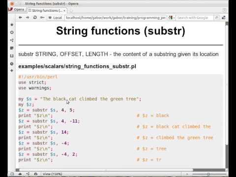 Beginner Perl Maven tutorial: 2.15 - substr