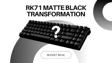 Beginner MOD Matte Black RK71 Transformation | ASMR | Rigs PH