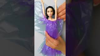 How To Make Stunning Doll Dress From Plastic Bag 🌟 #SHORTS Resimi