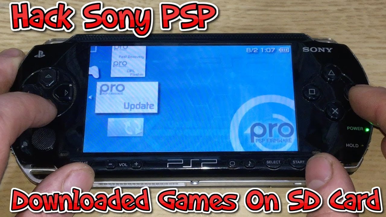 How To Hack Your Sony Psp To Play Downloaded Games From Sd Cards Tutorial 6 61 Firmware Youtube
