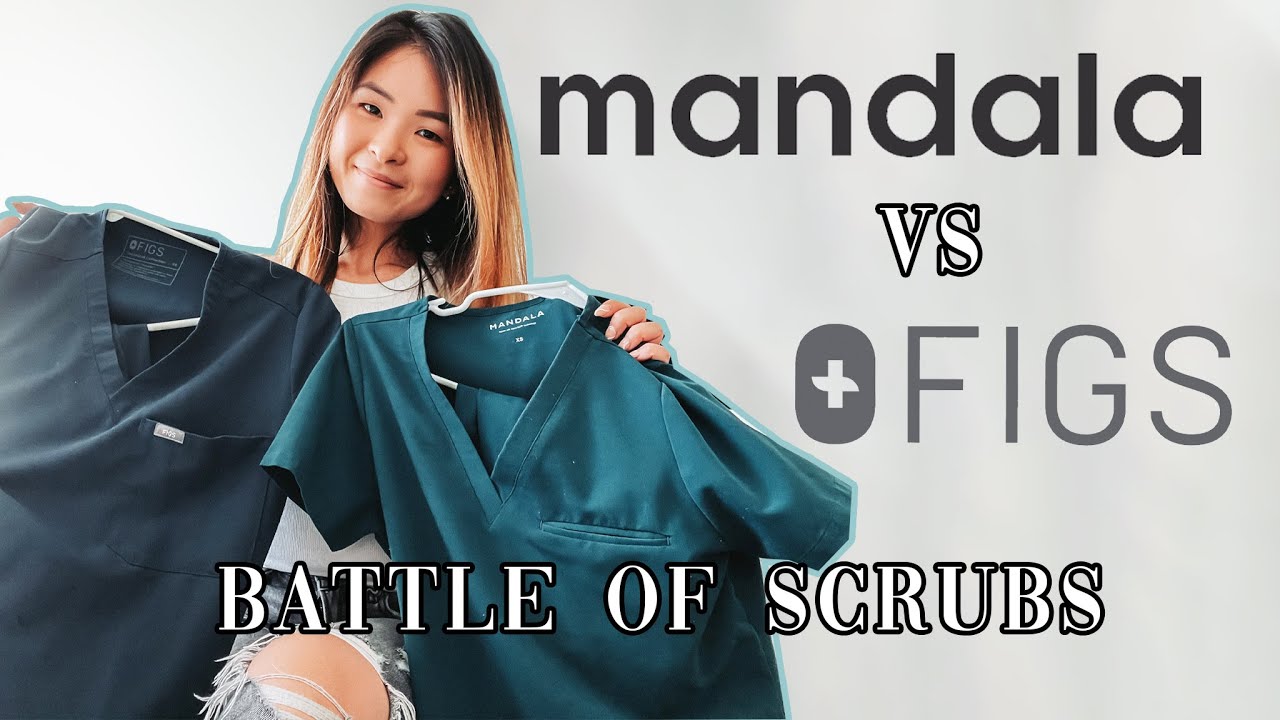 MANDALA Scrubs Unsponsored Review & Try-On | Is it better than FIGS?! | Battle of Scrubs