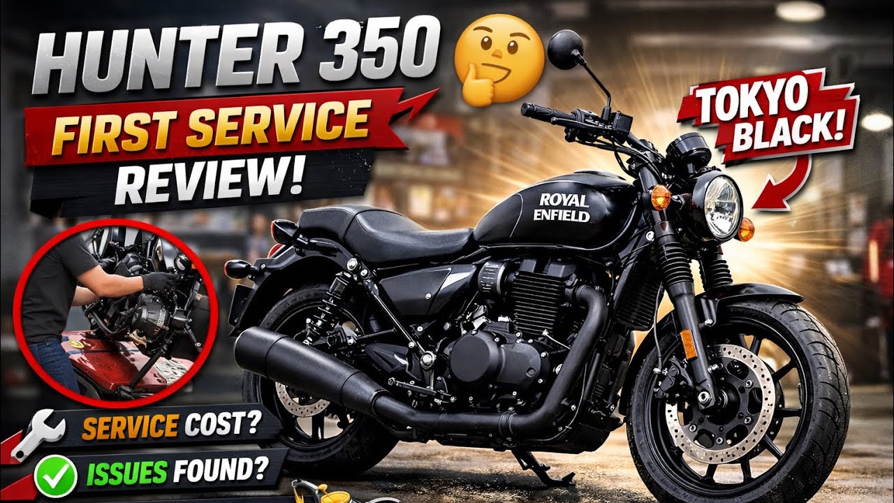 RE Hunter 350 Full Detailed Review After First Service?? Cost? Mileage ...