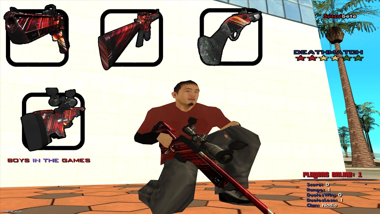 NEW WEAPON PACK para GTA SAN ANDREAS SAMP MTA