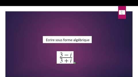 Division de deux nombres complexes