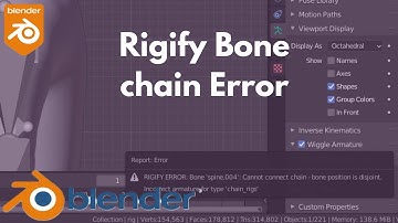 How to Resolve Bone Chain Error in Blender || Urdu/Hindi || Blender Tips