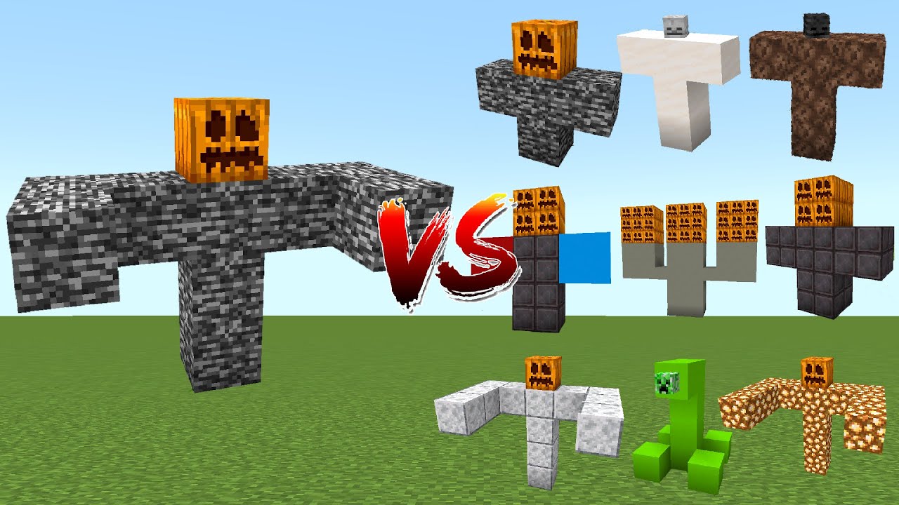 Bedrock Golem vs All Minecraft Bosses - Minecraft Mob Battle - YouTube