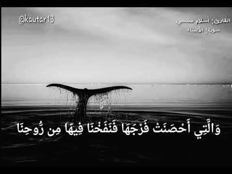 والتي أحصنت فرجها فنفخنا فيها من روحنا اسلام صبحي