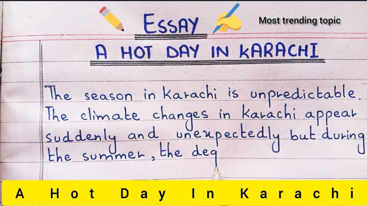 weather in karachi essay