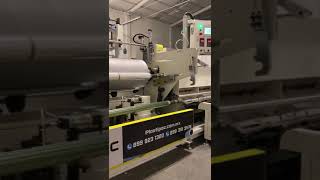 Automatic three layer 1500mm stretch film making machine working at our Mexico customer workshop