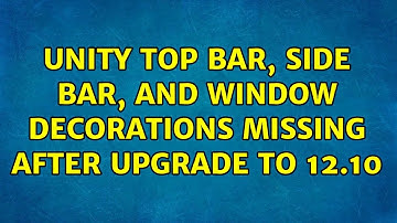 Ubuntu: Unity top bar, side bar, and window decorations missing after upgrade to 12.10