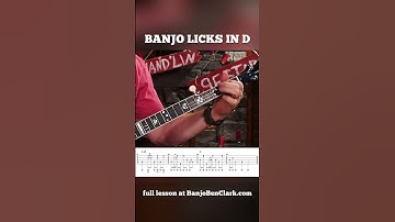 PART4: Banjo Licks 7&8 You Need To Know in D!🪕
