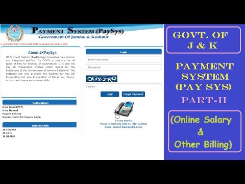 JKPaySys Part-II, Seniority fixing in jkpaysys and CPIS updation for all J&K Govt employees