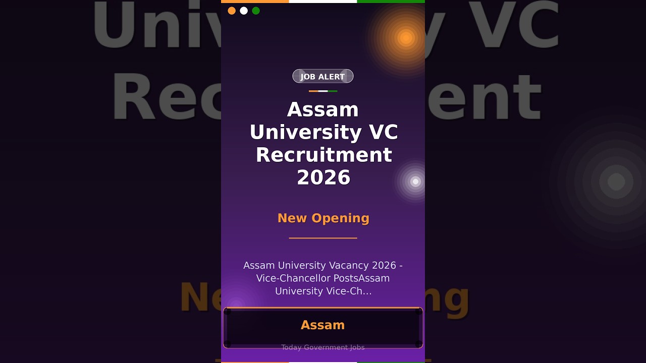 Assam University VC Recruitment 2026