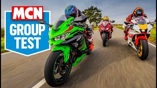 Kawasaki ZX4RR tested on UK roads against Yamaha's R7 & Honda CBR650R | MCN Review