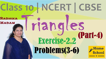 Triangles | Part-4| Class 10|Exercise-2.2|Problems(3-6) |Mathematics| NCERT / CBSE
