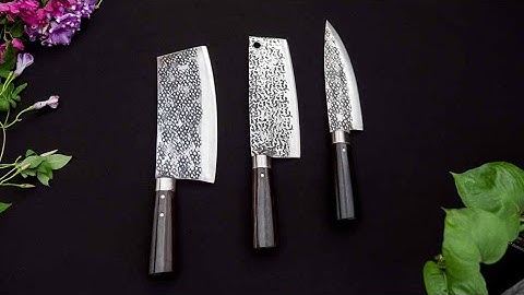 DAO PHÚC SEN,Bộ Dao Chặt Thái Lọc Cán Mun Đen Chống Dính_ Hàng Chuẩn Của HTX Dao Phúc Sen