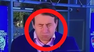 Reportero de televisión estornuda en el peor momento