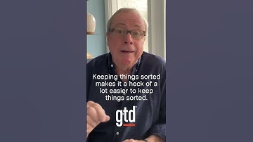 Keeping things sorted makes it easier to keep things sorted. #mindlikewater #GTD #gettingthingsdone