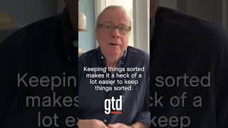 Keeping things sorted makes it easier to keep things sorted. #mindlikewater #GTD #gettingthingsdone Profile