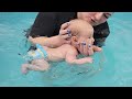 Sati is 2 months old :) First time in the pool!
