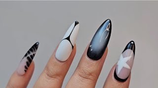 [SUB] How to draw perfect stars, blending techniques, and brush tips in detail #NailArt #SelfNail... screenshot 5